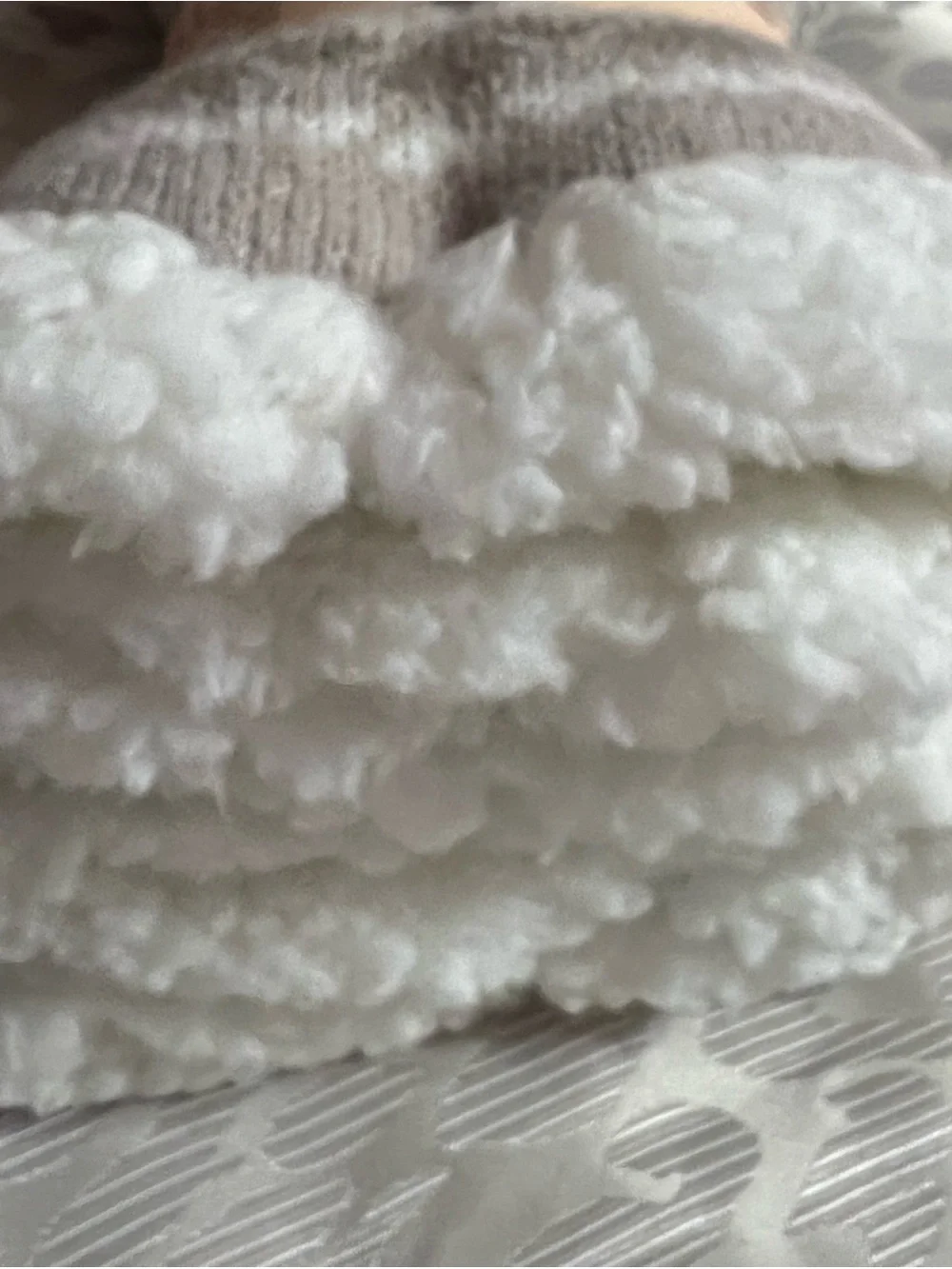 Muk Luks Tall Cabin  Knit Slipper Socks in Heathered Taupe